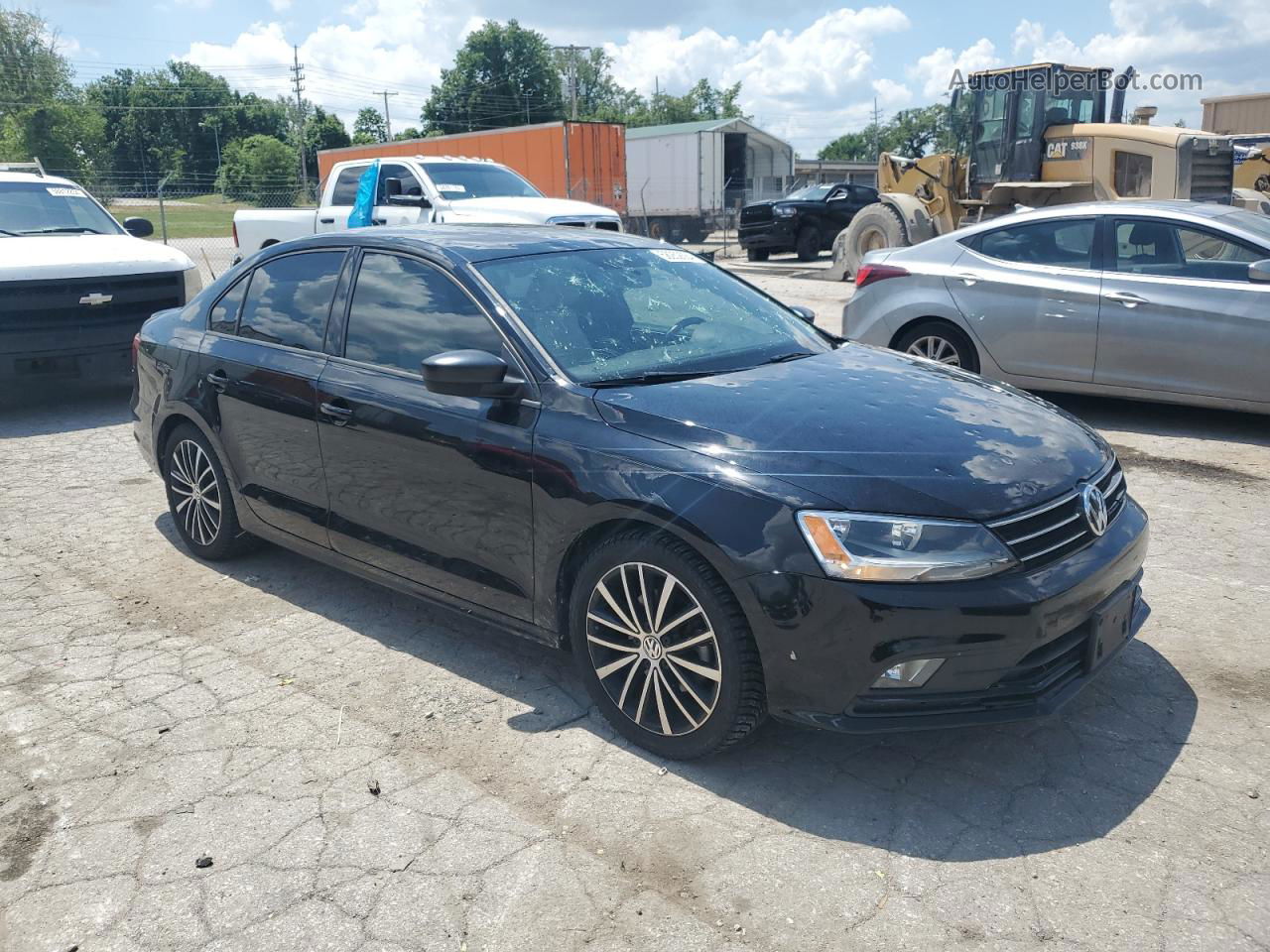 2015 Volkswagen Jetta Se Black vin: 3VWD17AJ9FM415562