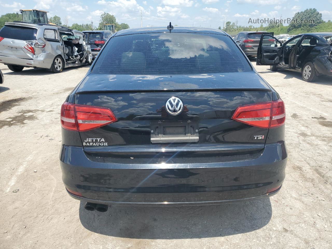 2015 Volkswagen Jetta Se Black vin: 3VWD17AJ9FM415562