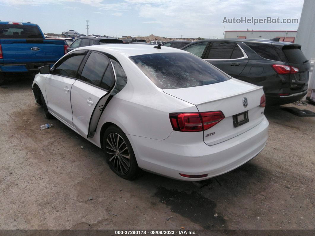 2015 Volkswagen Jetta Sedan 1.8t Sport White vin: 3VWD17AJ9FM417246