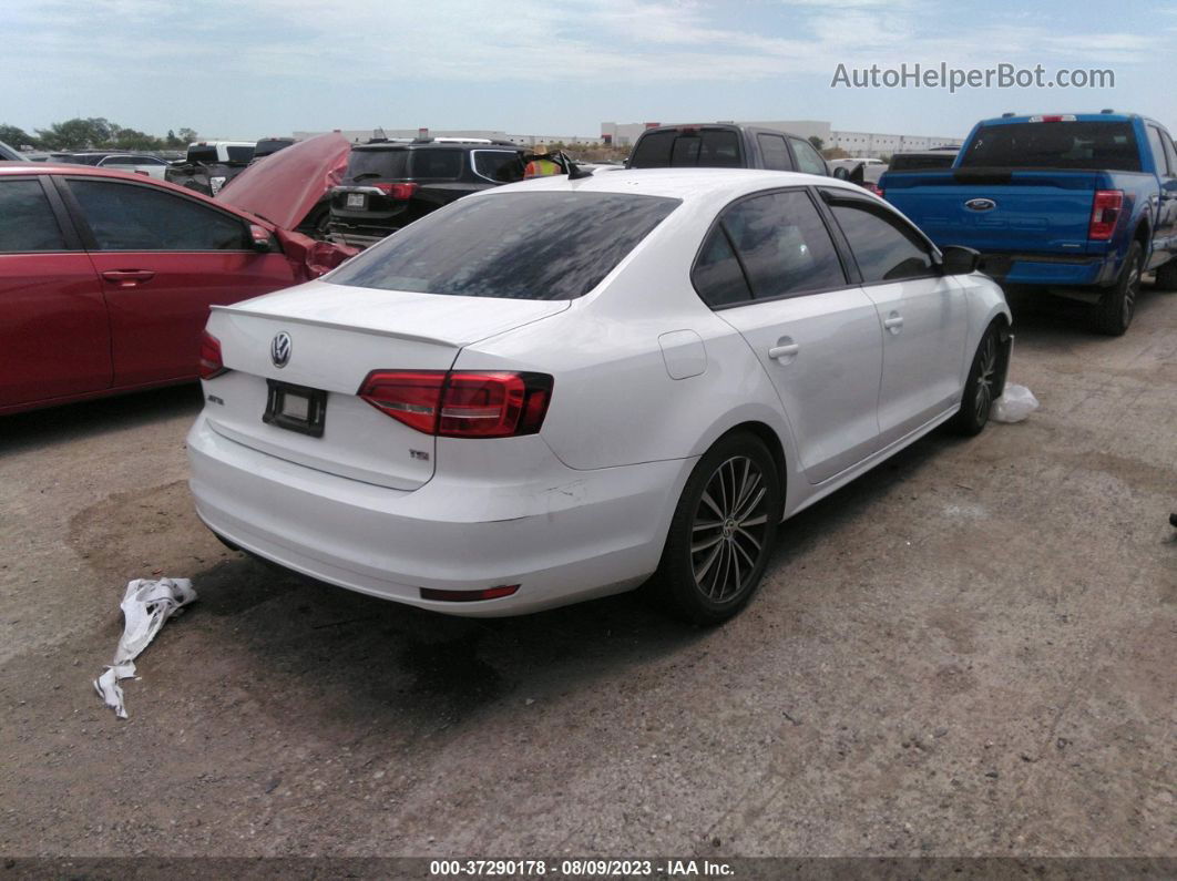 2015 Volkswagen Jetta Sedan 1.8t Sport White vin: 3VWD17AJ9FM417246