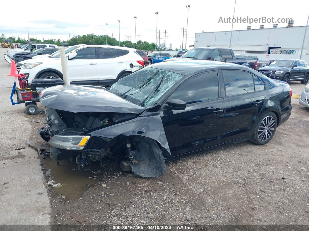 2015 Volkswagen Jetta 1.8t Sport Black vin: 3VWD17AJ9FM422320