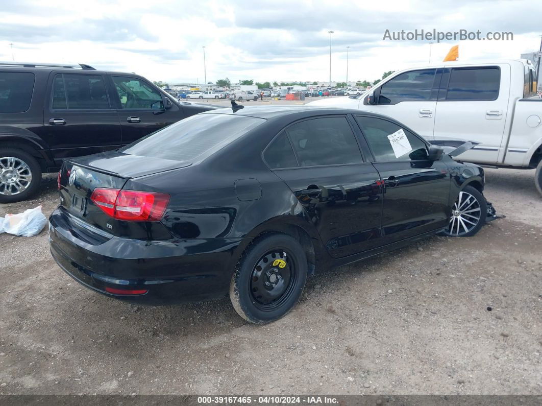 2015 Volkswagen Jetta 1.8t Sport Black vin: 3VWD17AJ9FM422320