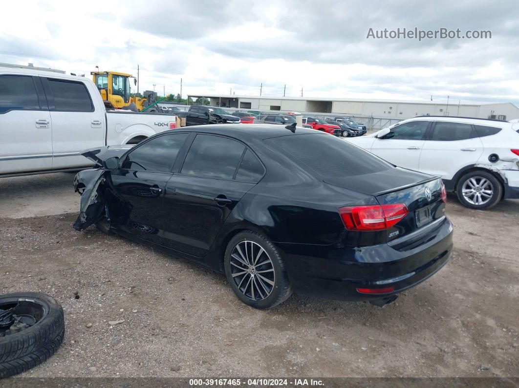 2015 Volkswagen Jetta 1.8t Sport Black vin: 3VWD17AJ9FM422320