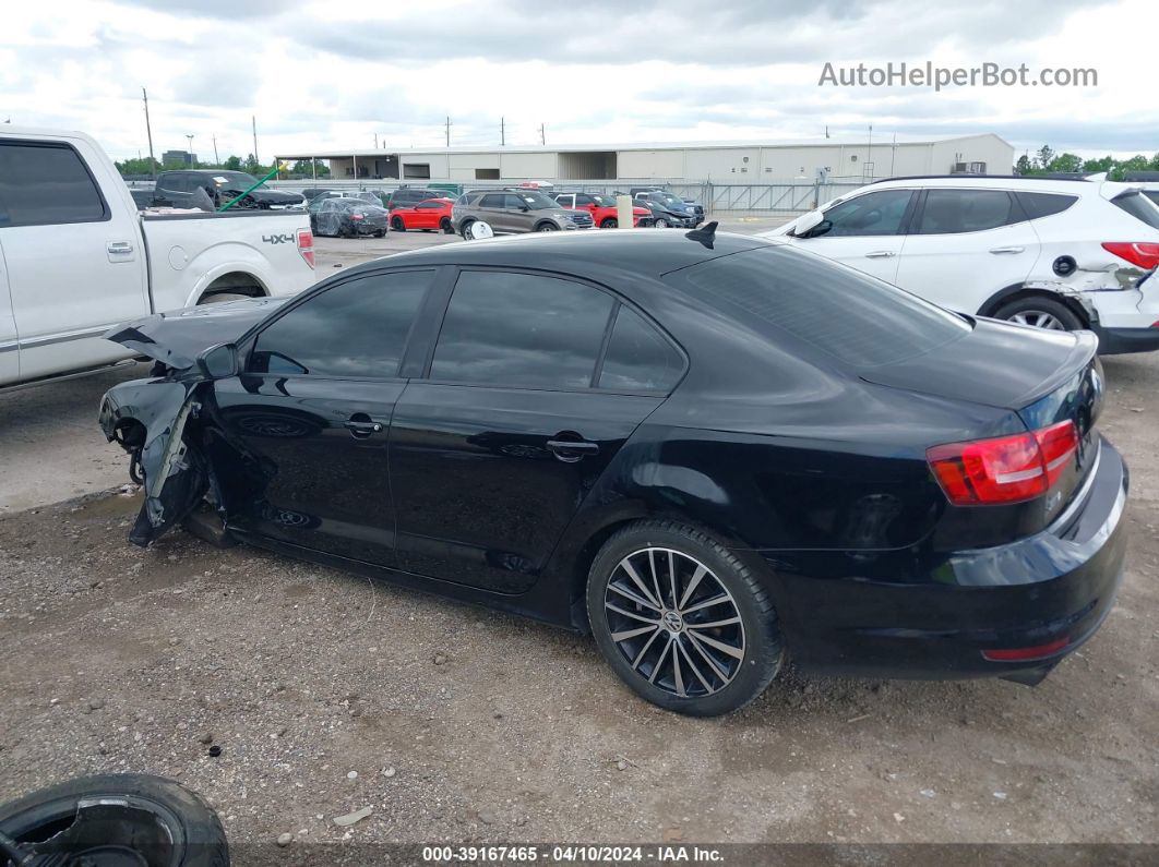 2015 Volkswagen Jetta 1.8t Sport Black vin: 3VWD17AJ9FM422320