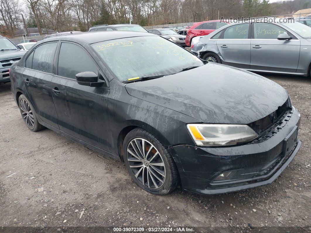 2015 Volkswagen Jetta 1.8t Sport Черный vin: 3VWD17AJ9FM425427