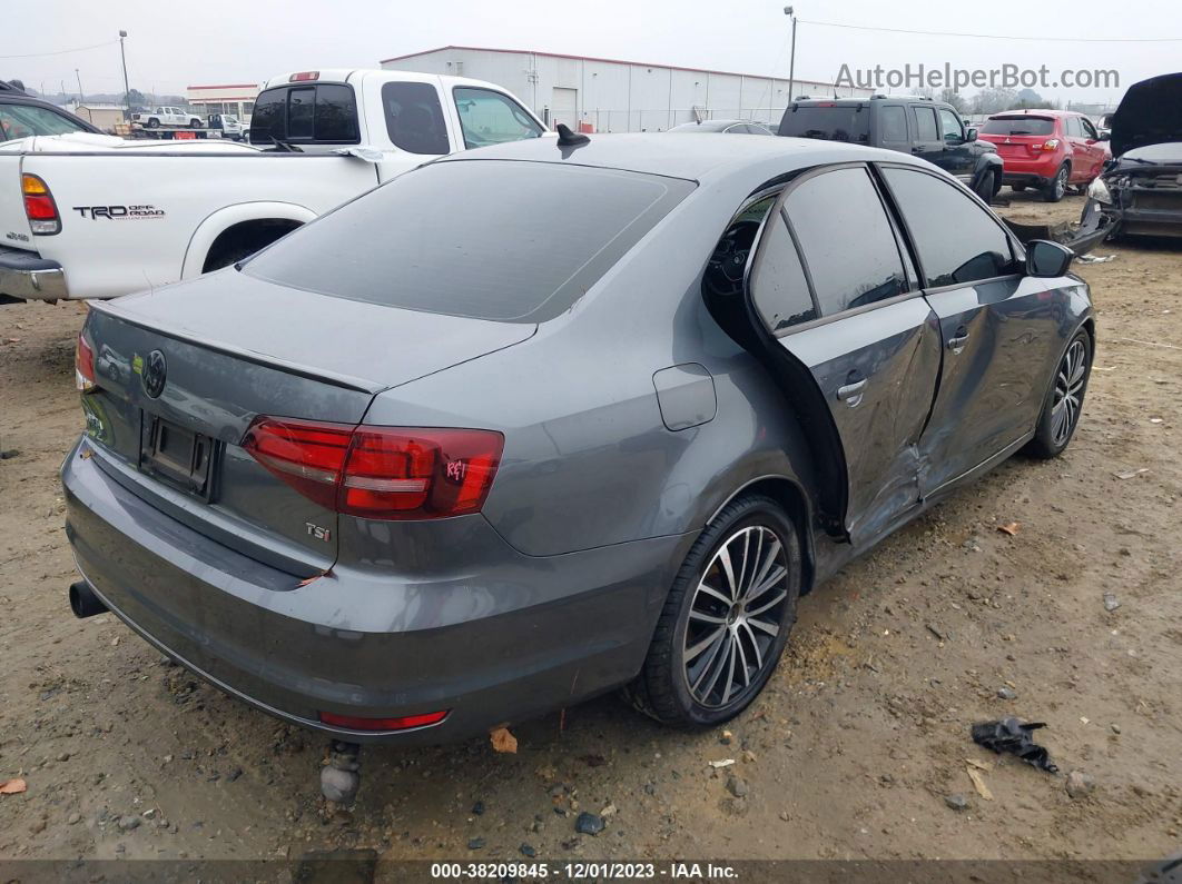 2016 Volkswagen Jetta 1.8t Sport Gray vin: 3VWD17AJ9GM327368