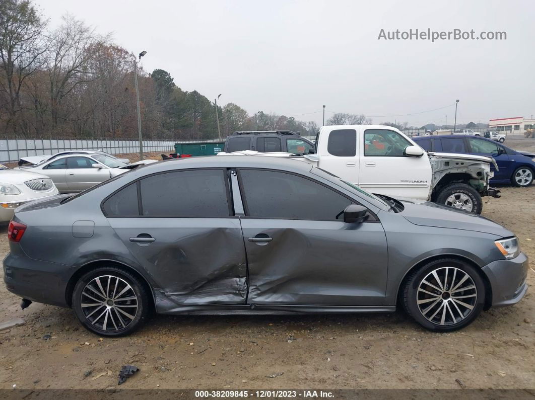 2016 Volkswagen Jetta 1.8t Sport Gray vin: 3VWD17AJ9GM327368