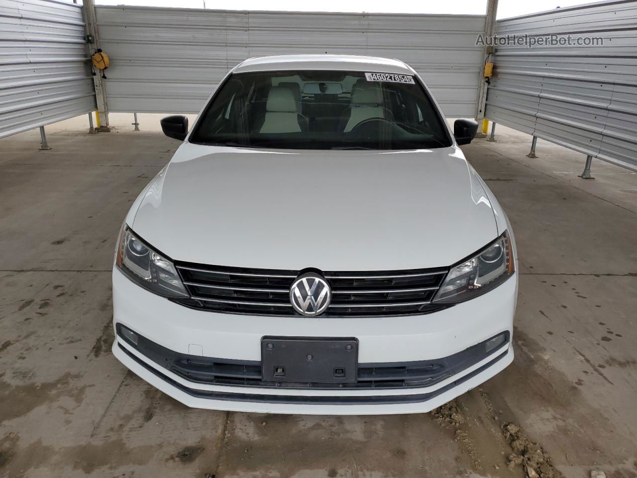 2016 Volkswagen Jetta Sport White vin: 3VWD17AJ9GM344459