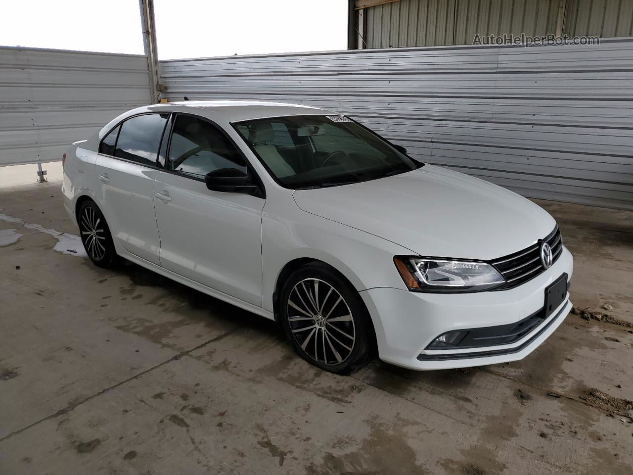 2016 Volkswagen Jetta Sport White vin: 3VWD17AJ9GM344459