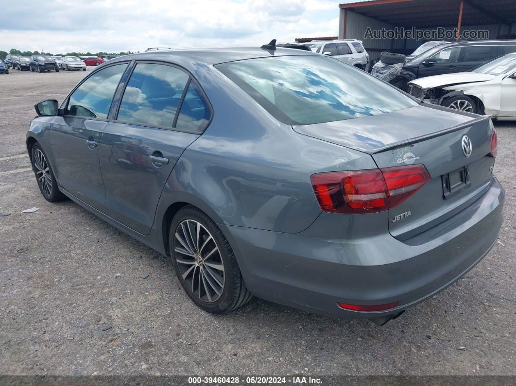 2016 Volkswagen Jetta 1.8t Sport Gray vin: 3VWD17AJ9GM398084