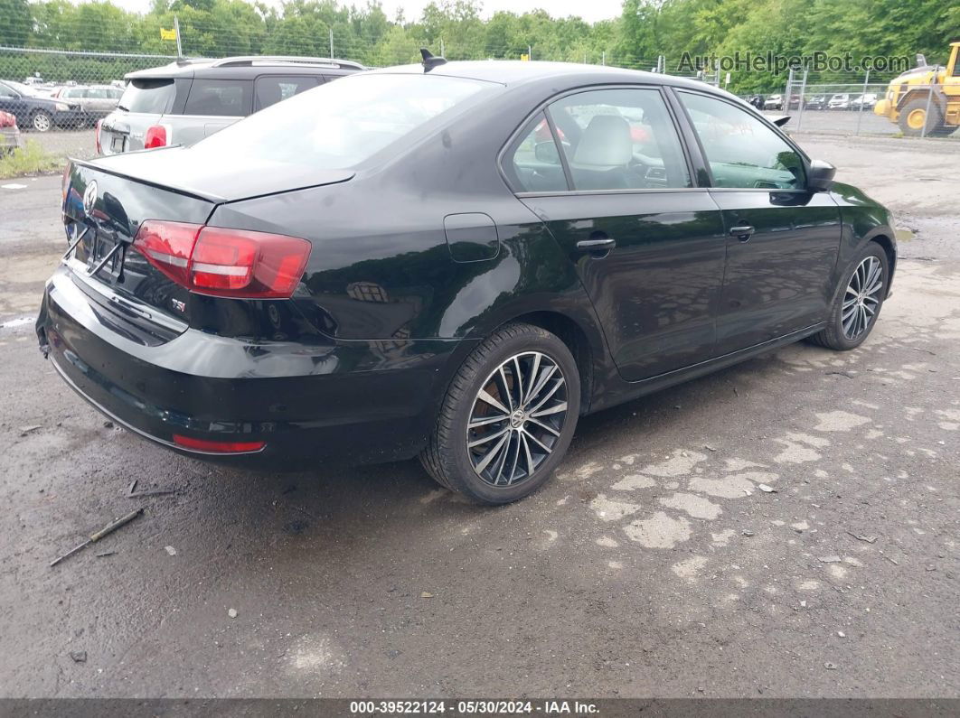 2016 Volkswagen Jetta 1.8t Sport Black vin: 3VWD17AJ9GM414249