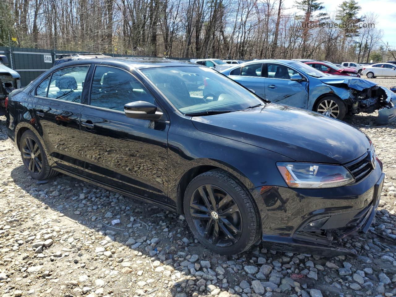 2018 Volkswagen Jetta Sport Black vin: 3VWD17AJ9JM240769