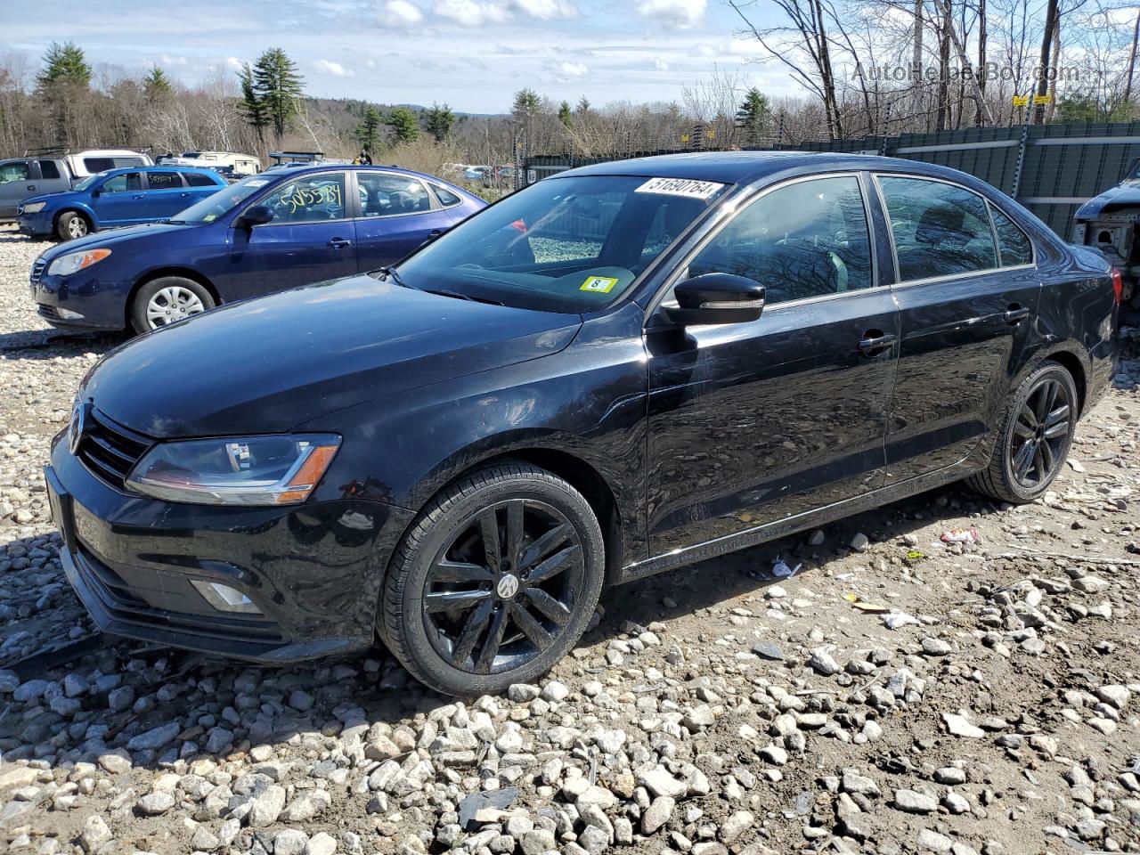 2018 Volkswagen Jetta Sport Black vin: 3VWD17AJ9JM240769