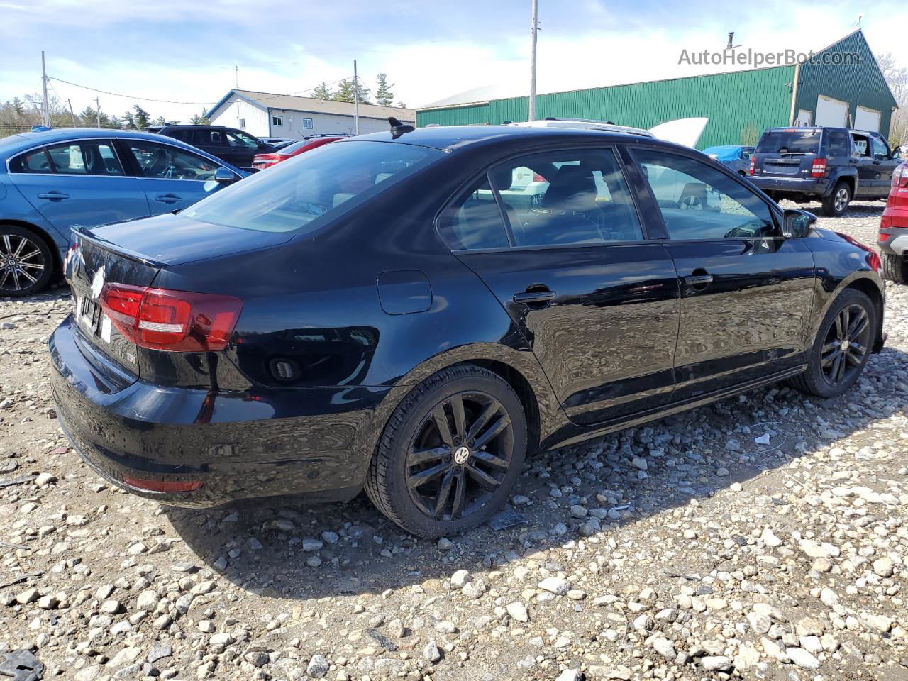 2018 Volkswagen Jetta Sport Black vin: 3VWD17AJ9JM240769