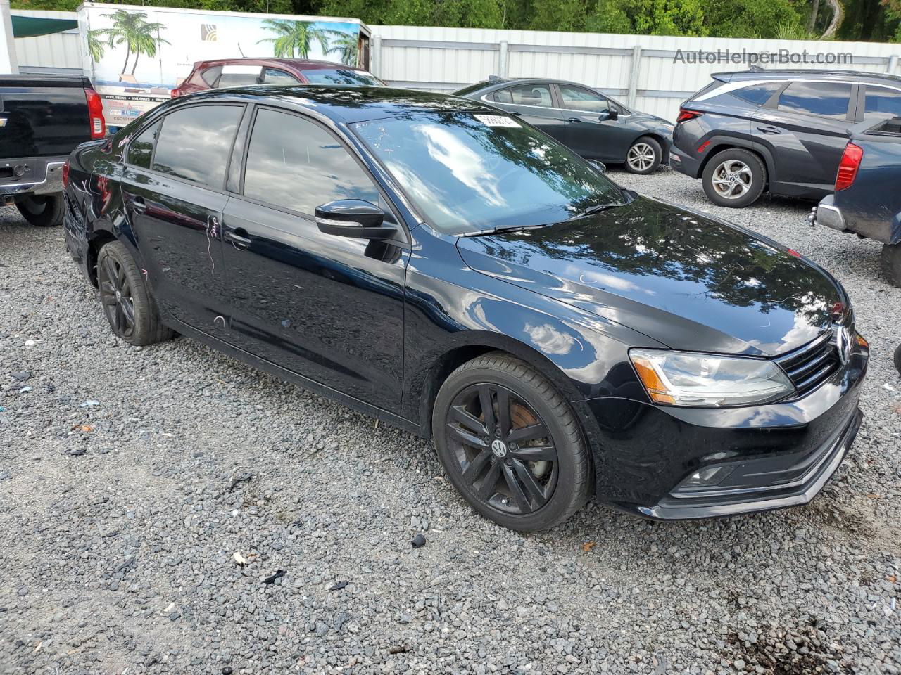 2018 Volkswagen Jetta Sport Black vin: 3VWD17AJ9JM240786