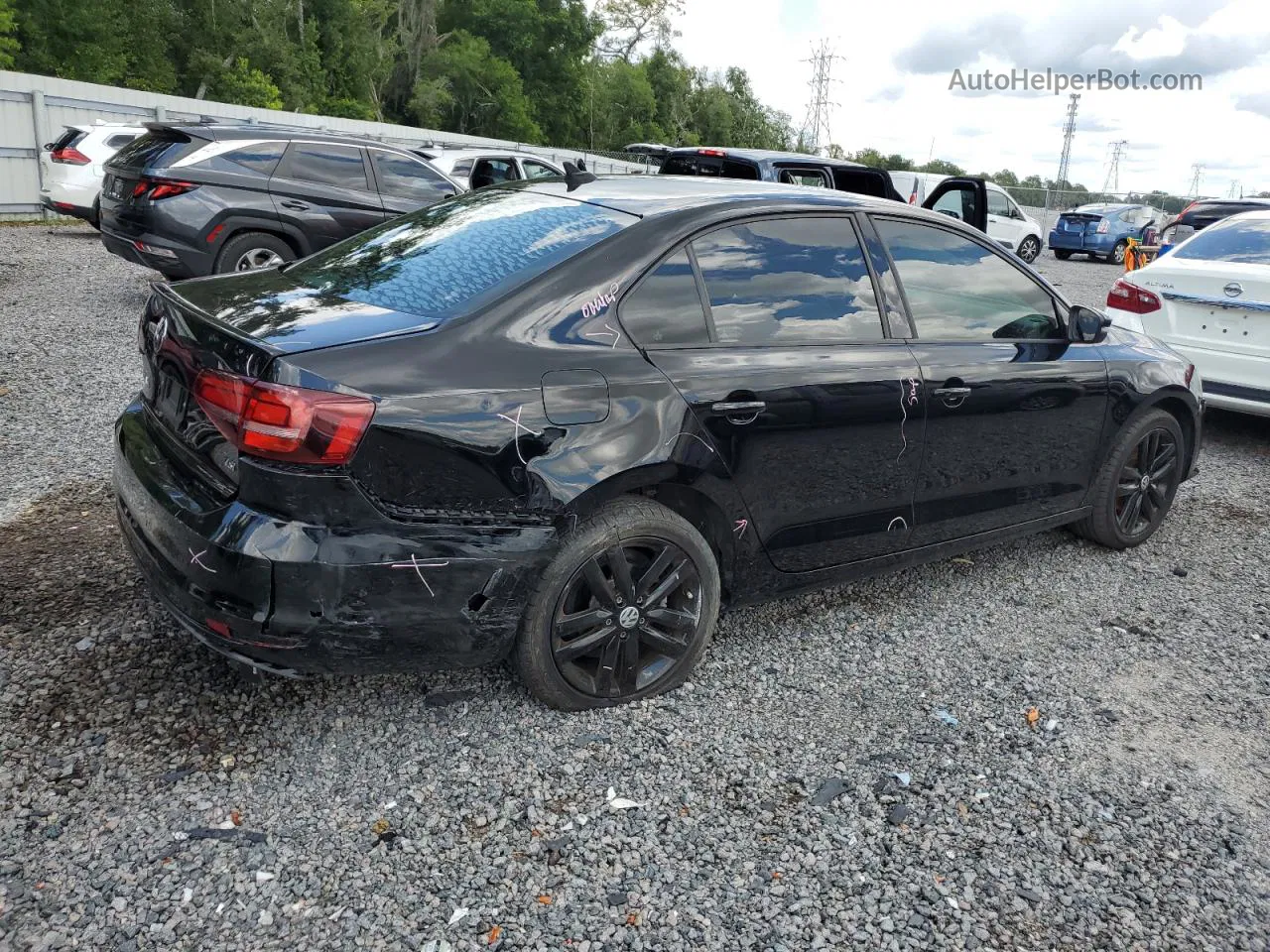 2018 Volkswagen Jetta Sport Black vin: 3VWD17AJ9JM240786