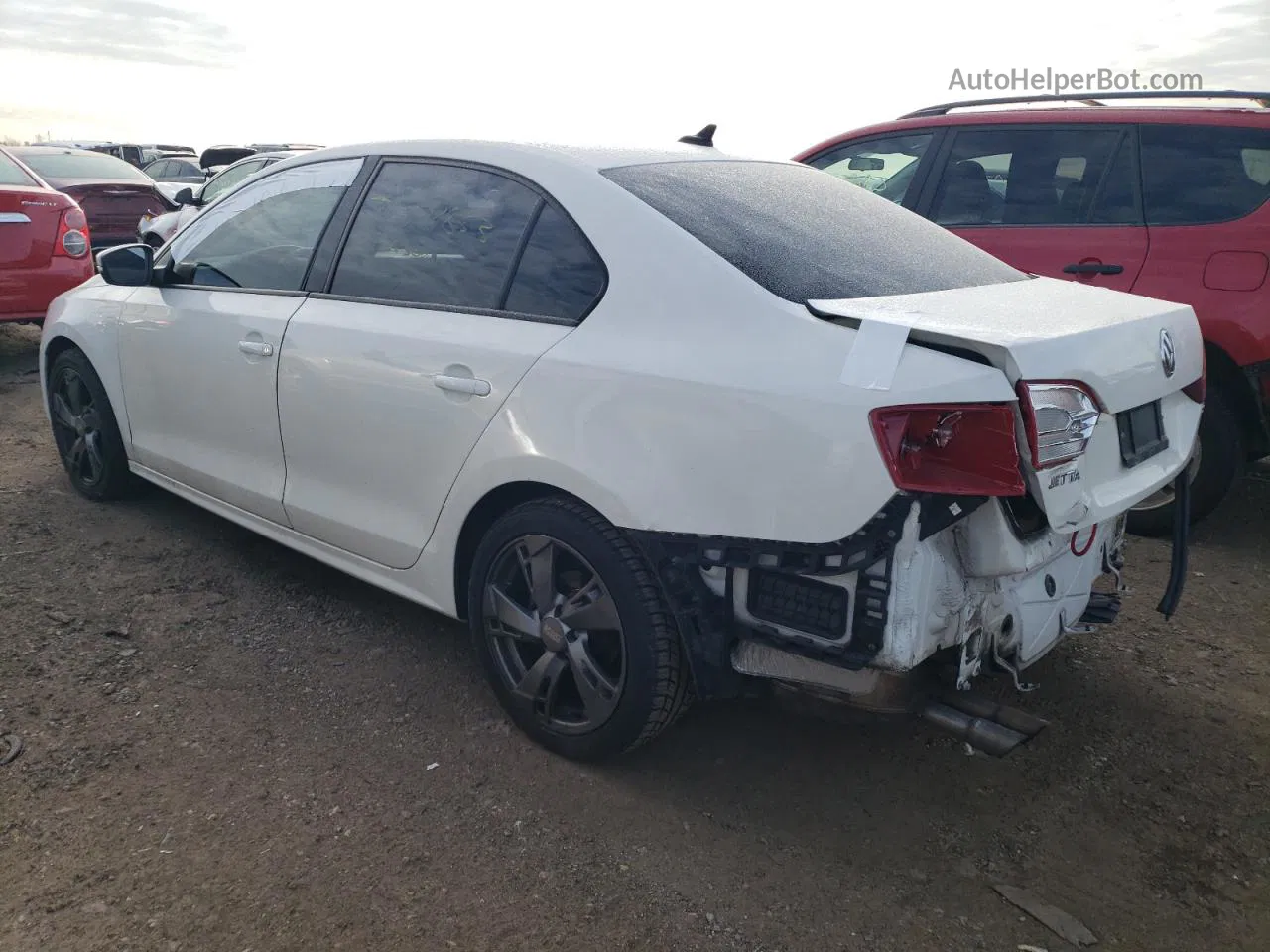 2014 Volkswagen Jetta Se White vin: 3VWD17AJXEM216910