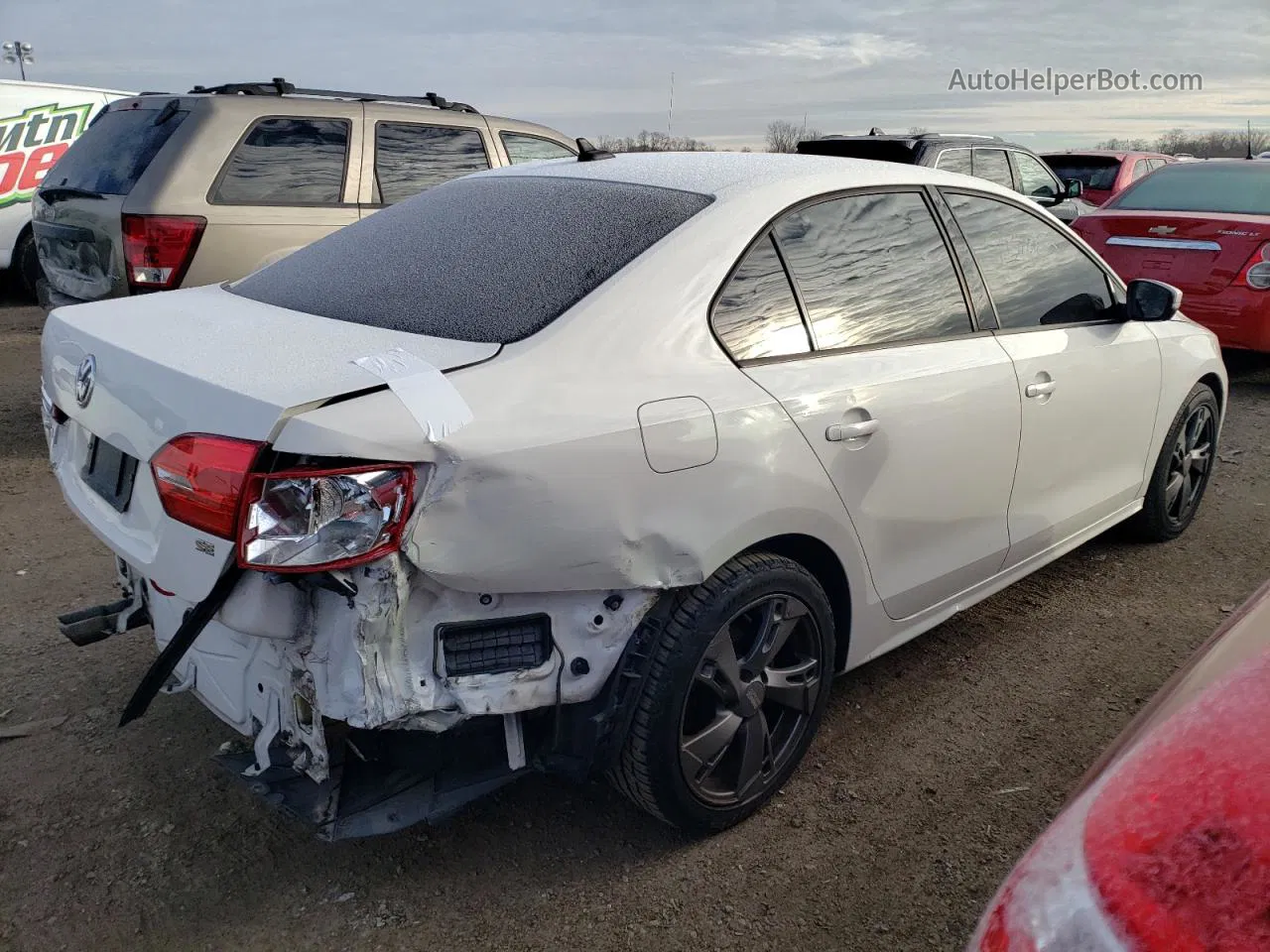 2014 Volkswagen Jetta Se White vin: 3VWD17AJXEM216910