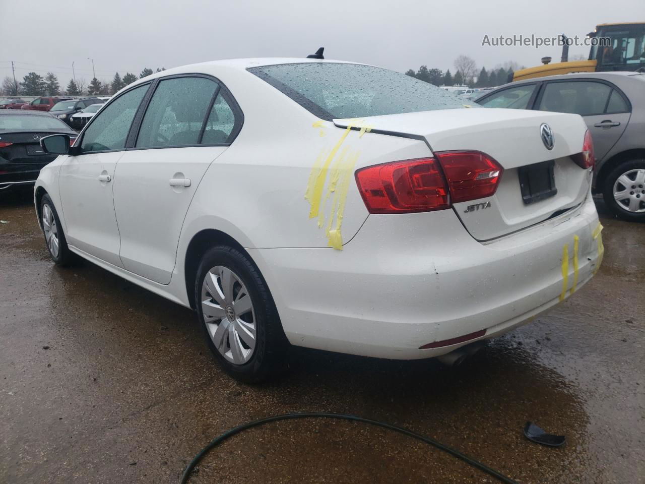 2014 Volkswagen Jetta Se White vin: 3VWD17AJXEM222948