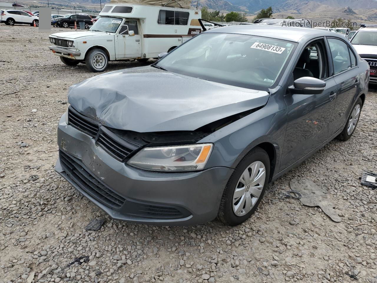 2014 Volkswagen Jetta Se Gray vin: 3VWD17AJXEM243458