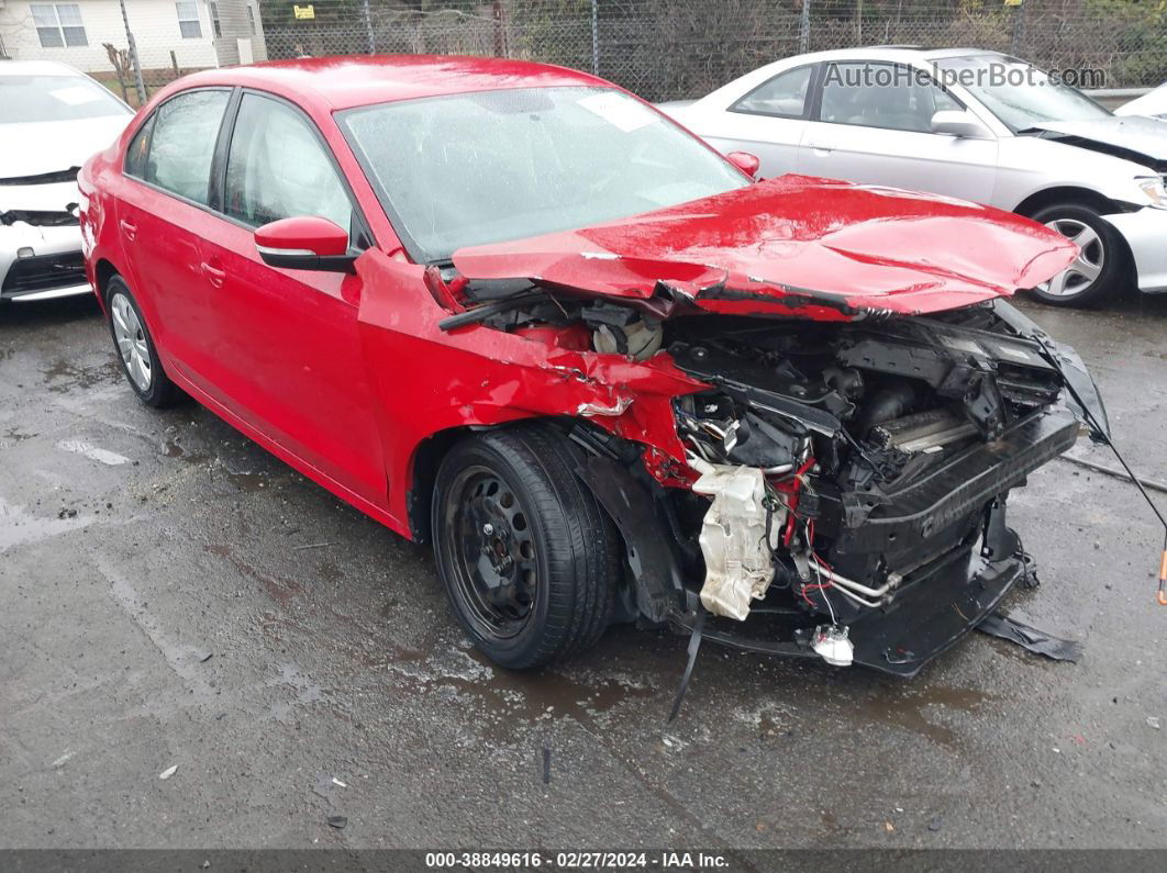 2014 Volkswagen Jetta 1.8t Se Red vin: 3VWD17AJXEM403466