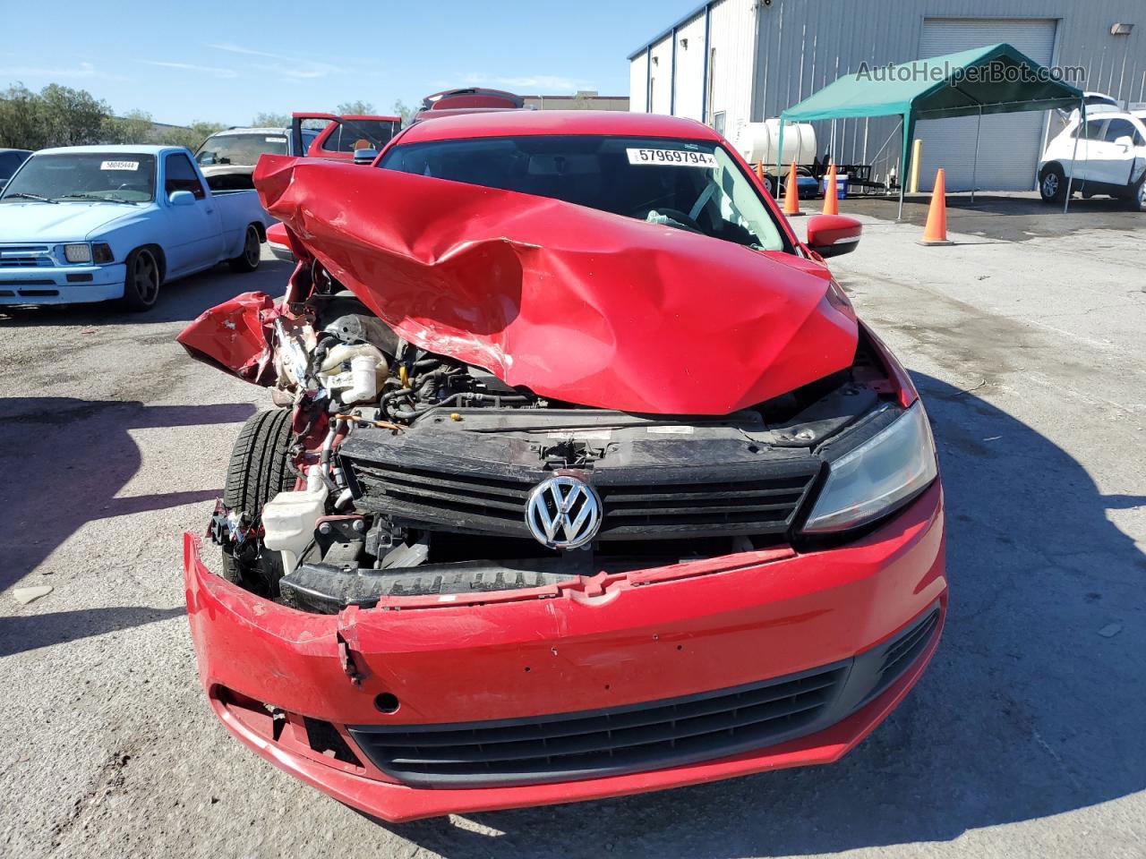 2014 Volkswagen Jetta Se Red vin: 3VWD17AJXEM415374