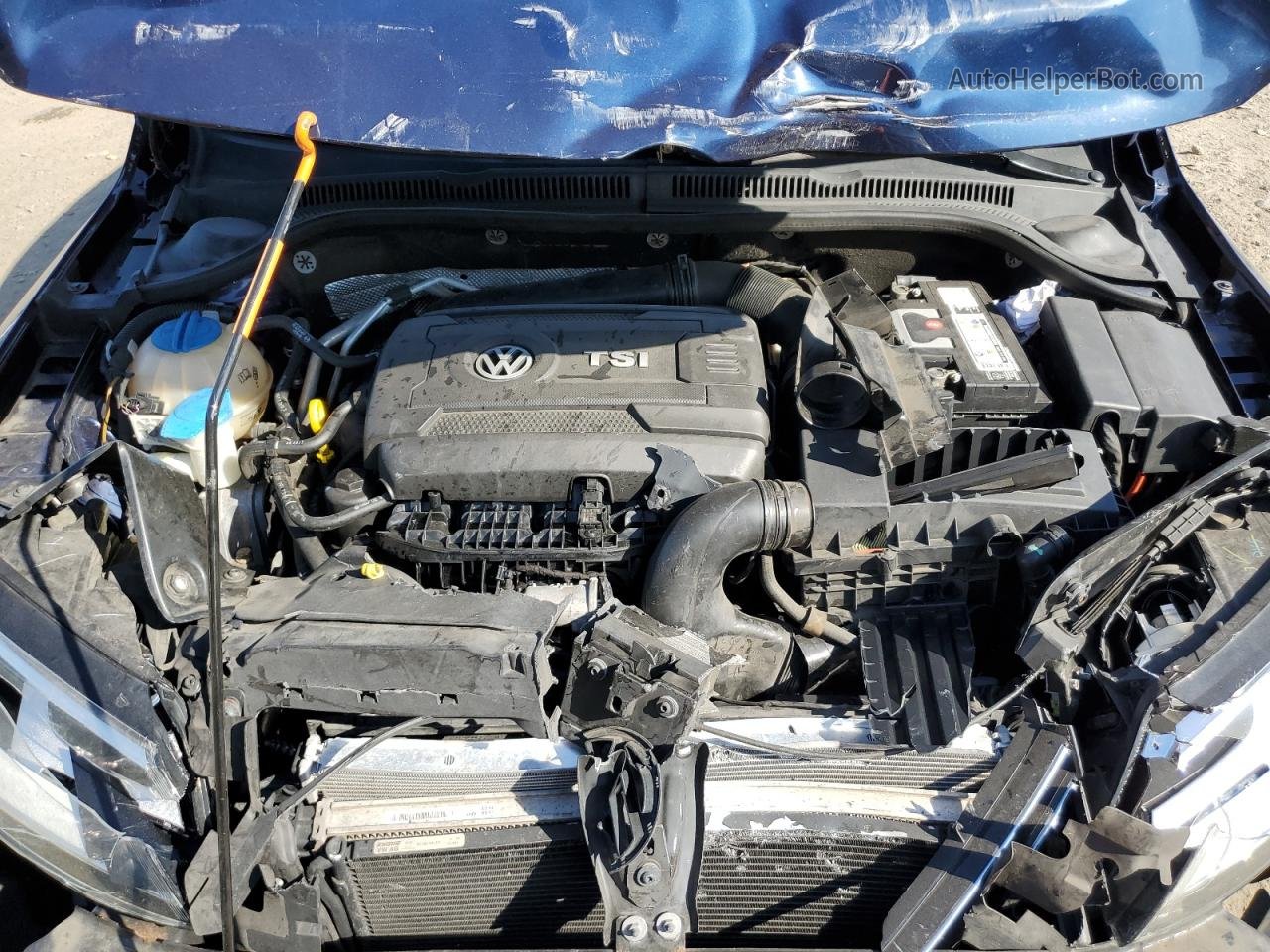 2014 Volkswagen Jetta Se Синий vin: 3VWD17AJXEM426486