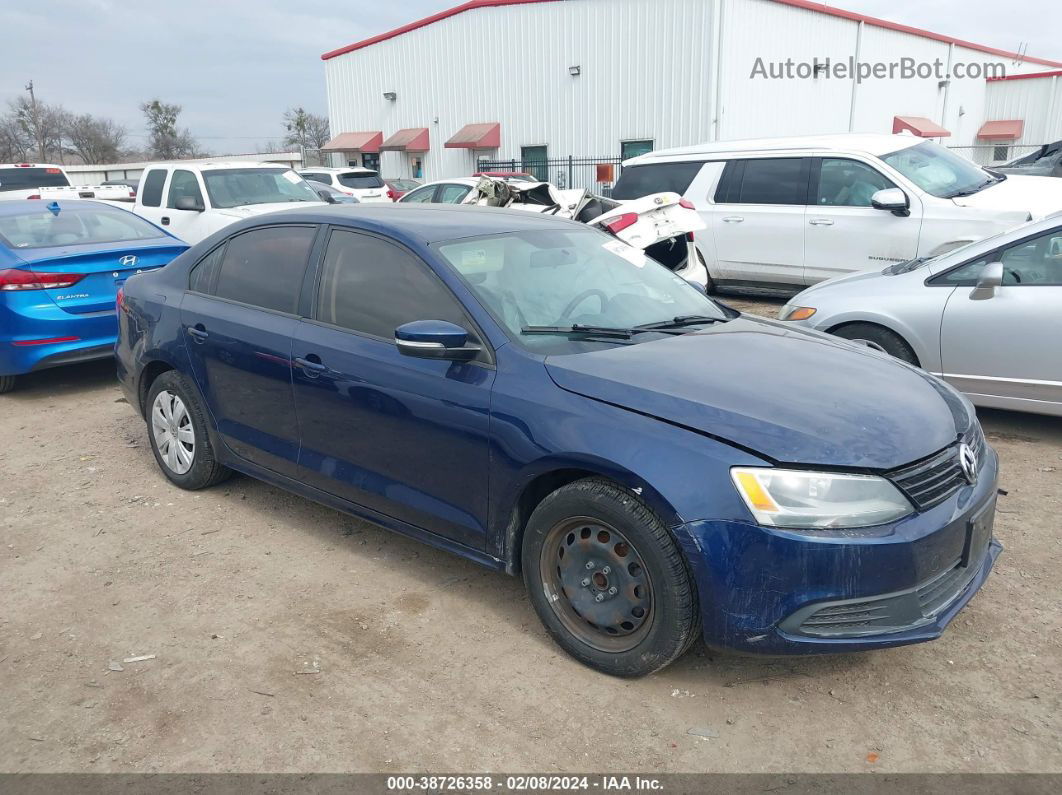 2014 Volkswagen Jetta 1.8t Se Blue vin: 3VWD17AJXEM428108