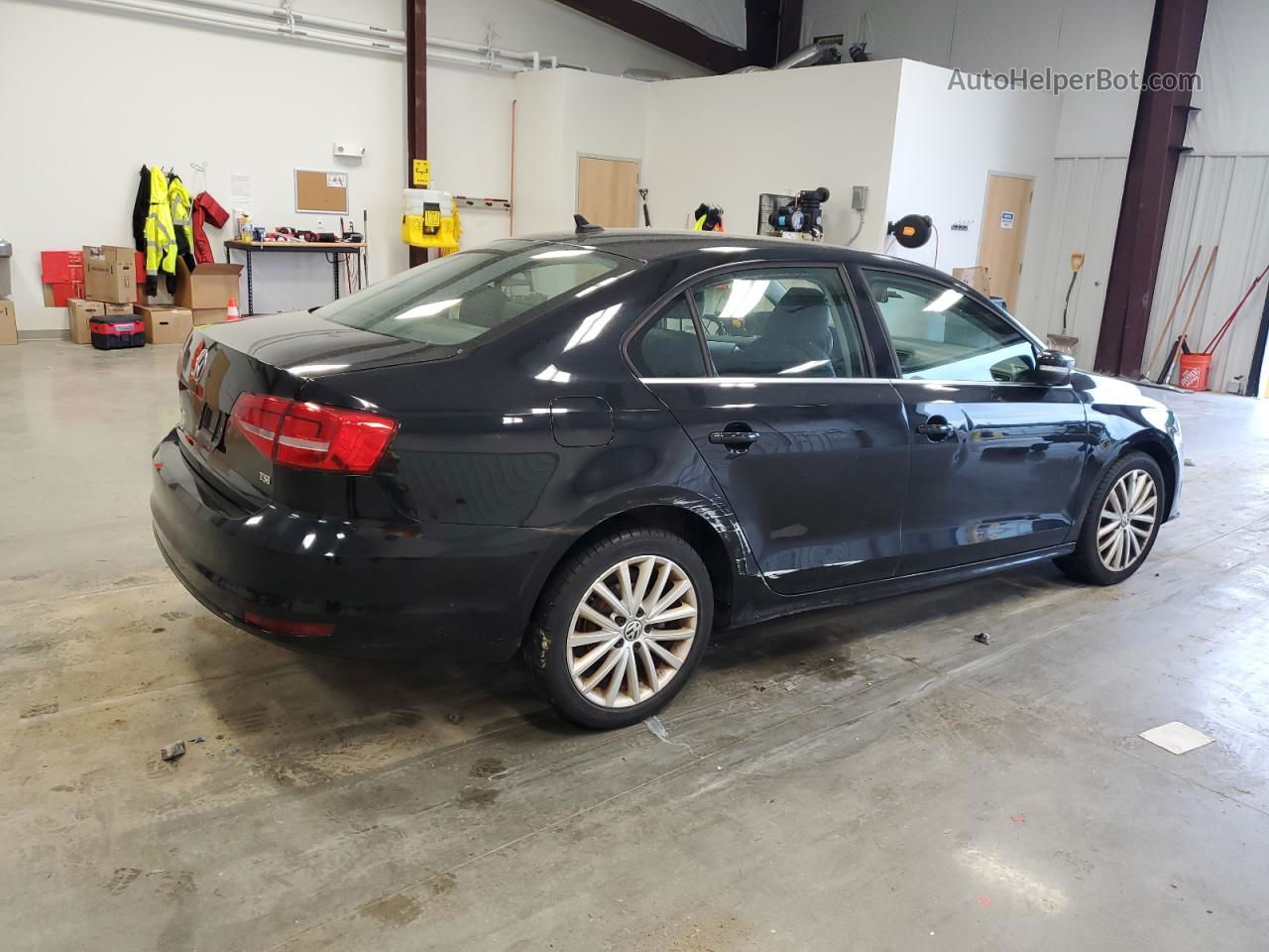 2015 Volkswagen Jetta Se Черный vin: 3VWD17AJXFM204449