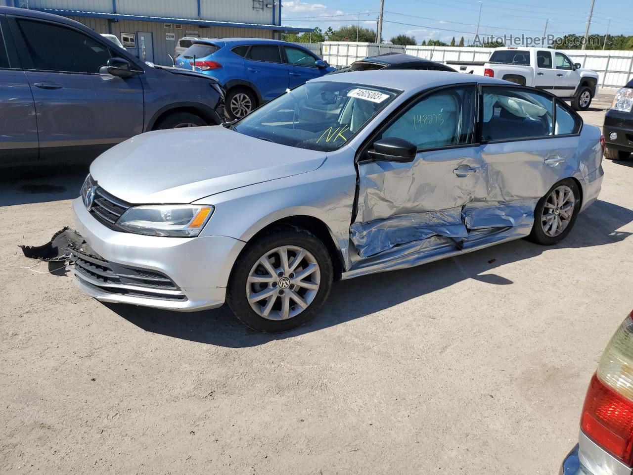 2015 Volkswagen Jetta Se Silver vin: 3VWD17AJXFM210994