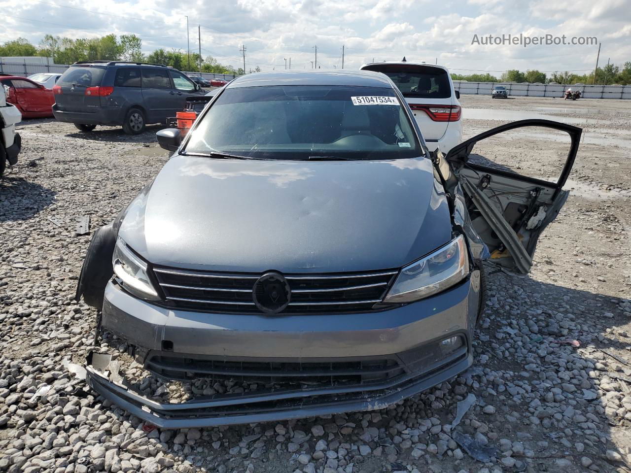 2015 Volkswagen Jetta Se Gray vin: 3VWD17AJXFM211563