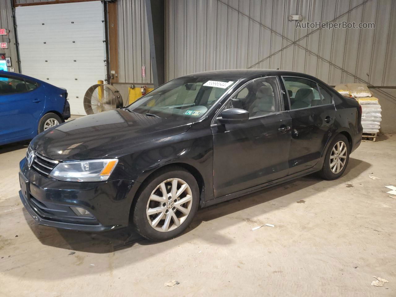 2015 Volkswagen Jetta Se Черный vin: 3VWD17AJXFM219453