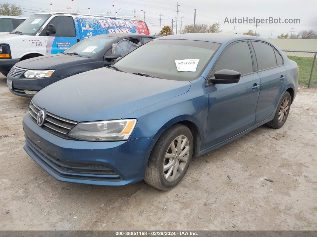 2015 Volkswagen Jetta 1.8t Se Синий vin: 3VWD17AJXFM234311