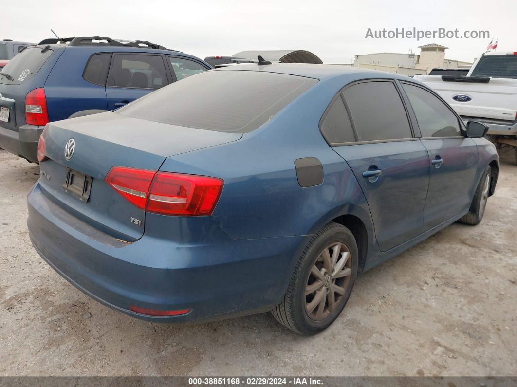 2015 Volkswagen Jetta 1.8t Se Blue vin: 3VWD17AJXFM234311