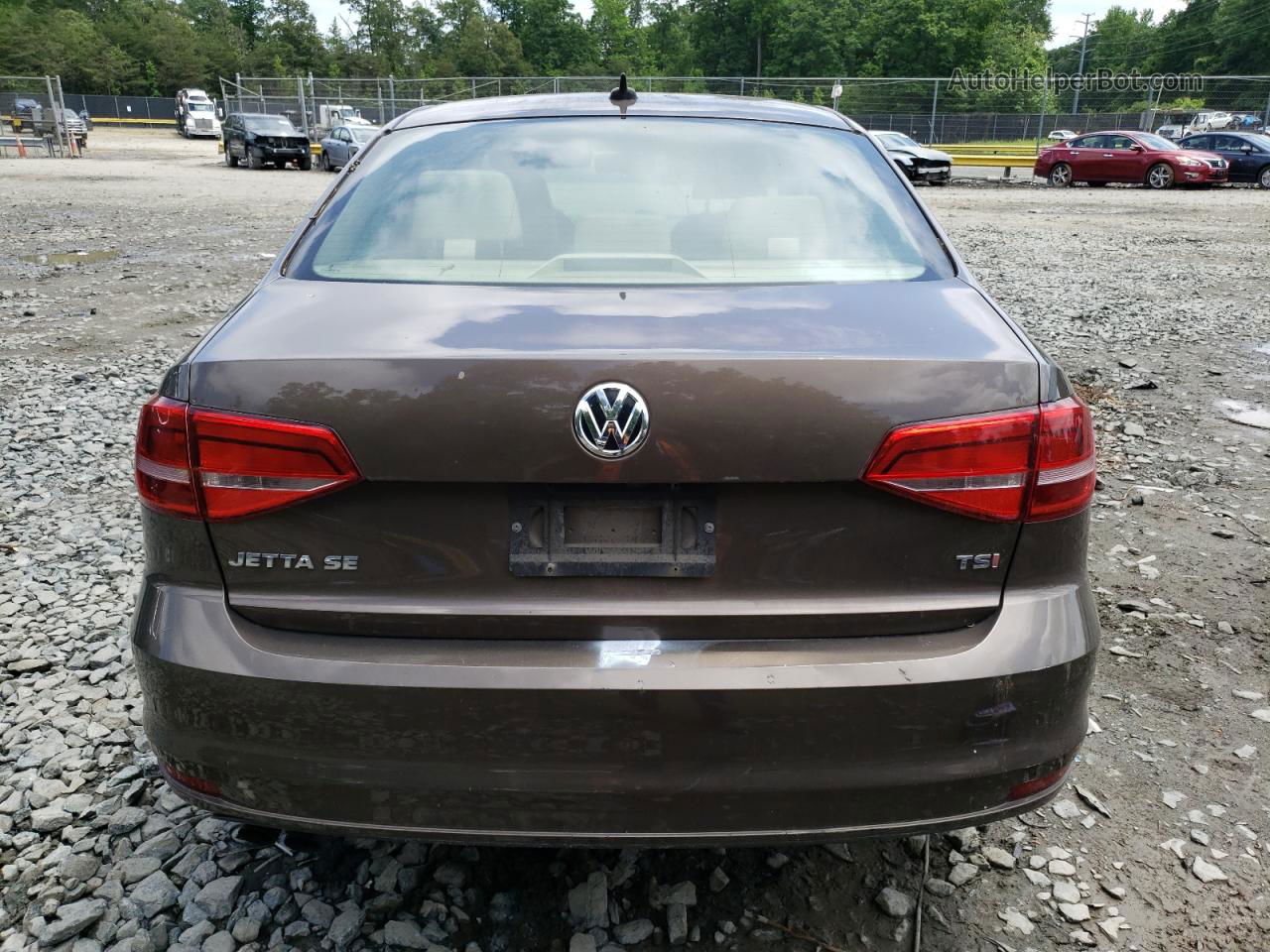 2015 Volkswagen Jetta Se Brown vin: 3VWD17AJXFM246944