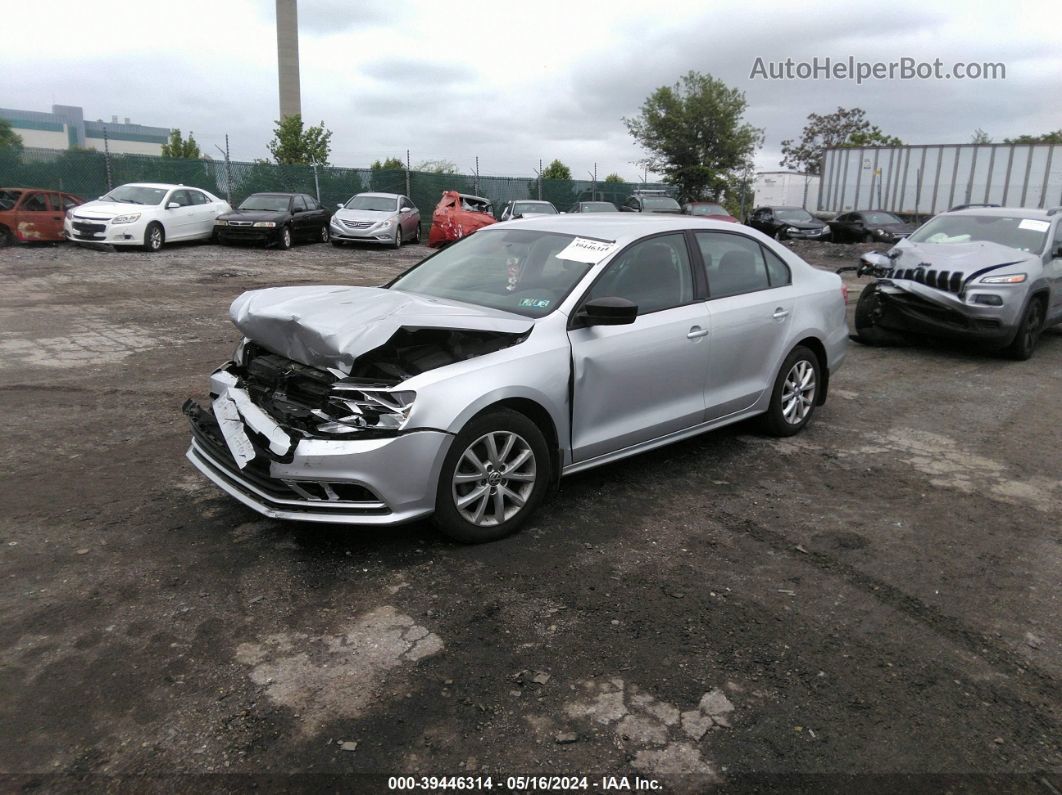 2015 Volkswagen Jetta 1.8t Se Silver vin: 3VWD17AJXFM278437