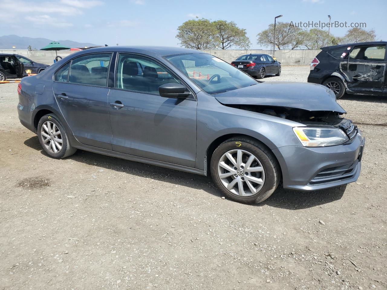 2015 Volkswagen Jetta Se Gray vin: 3VWD17AJXFM282682