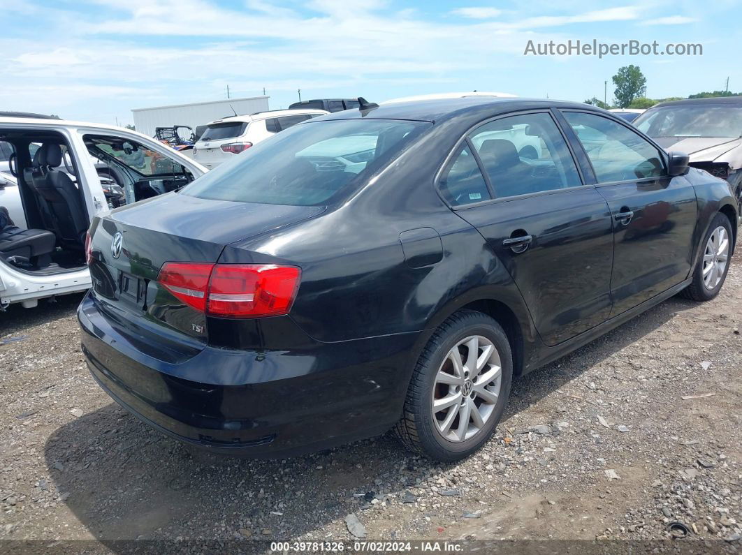 2015 Volkswagen Jetta 1.8t Se Black vin: 3VWD17AJXFM284304