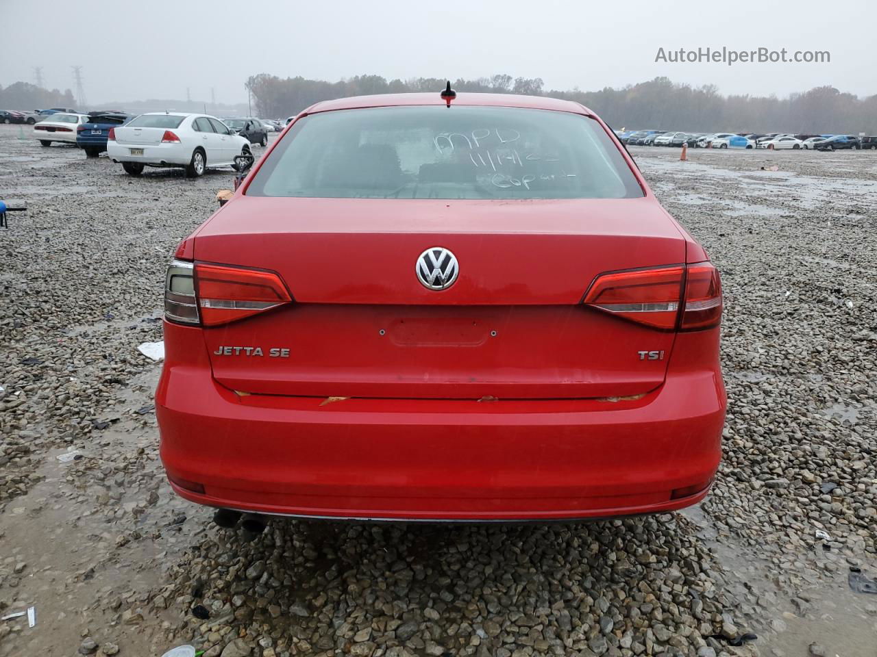 2015 Volkswagen Jetta Se Красный vin: 3VWD17AJXFM307452