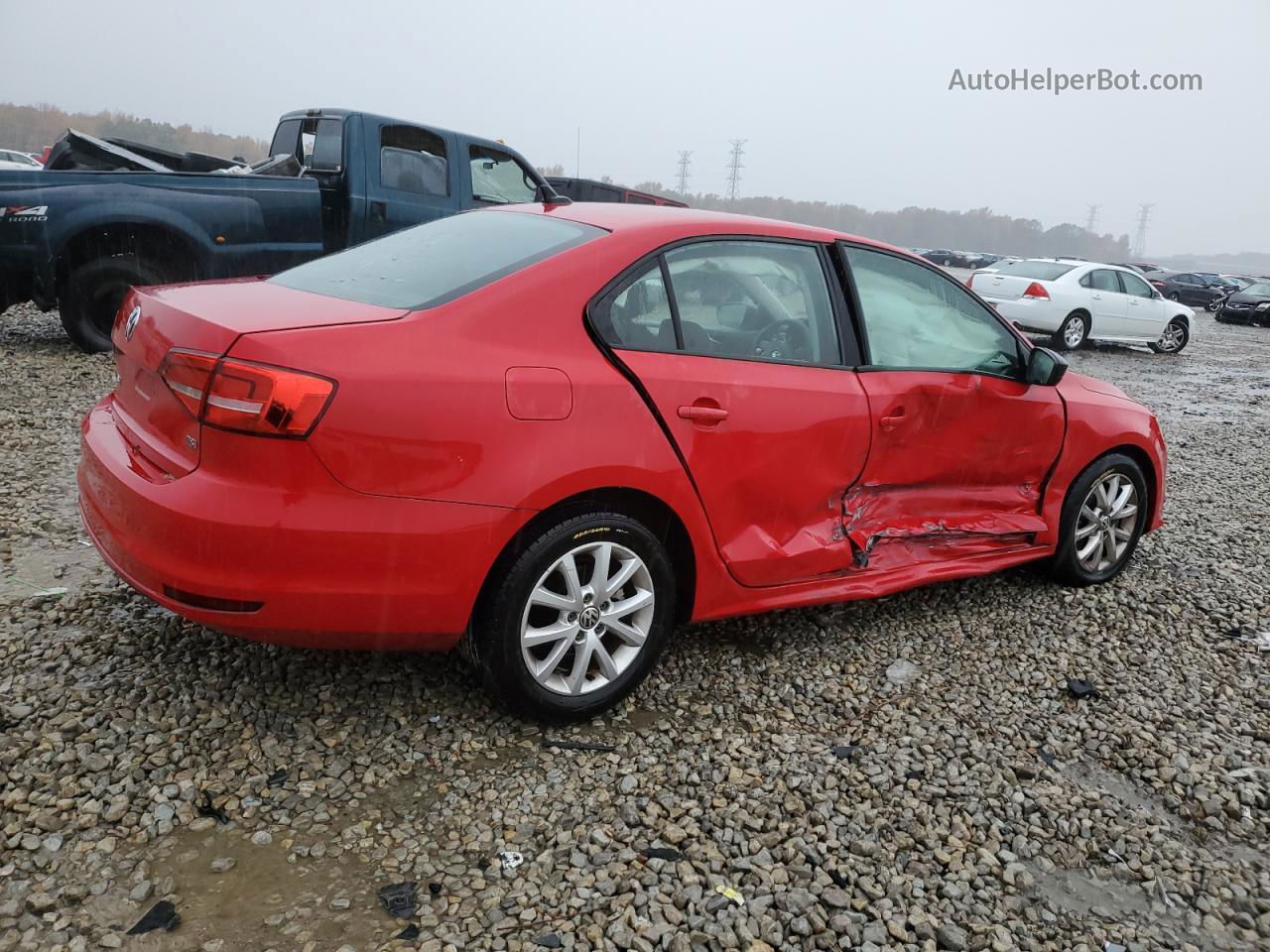 2015 Volkswagen Jetta Se Красный vin: 3VWD17AJXFM307452