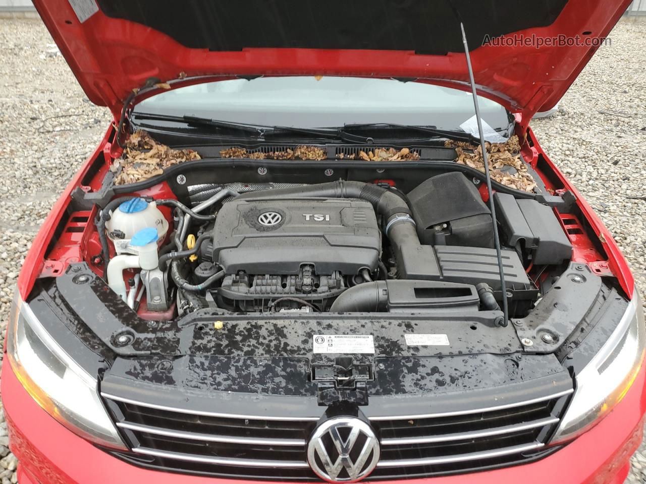 2015 Volkswagen Jetta Se Красный vin: 3VWD17AJXFM307452