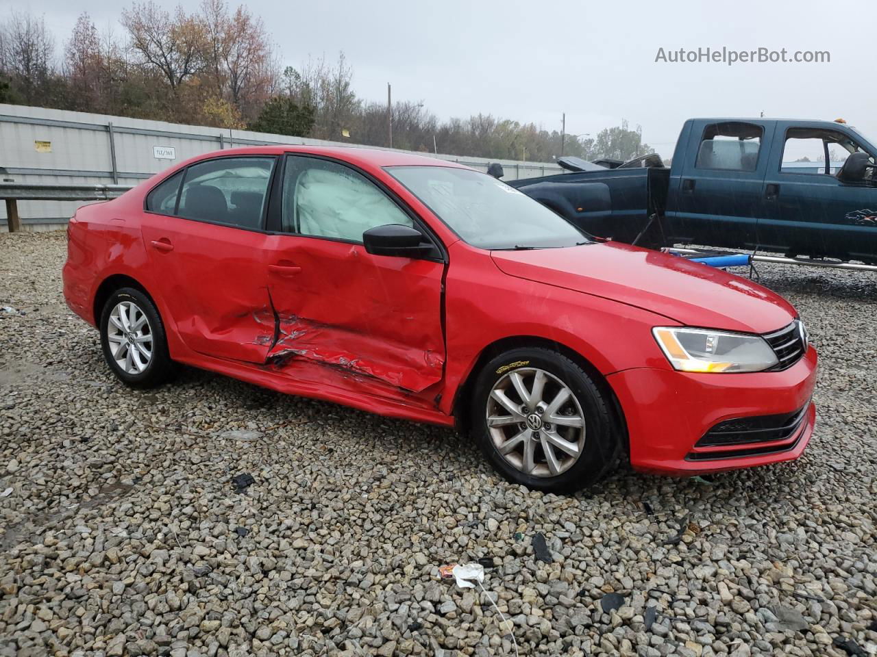 2015 Volkswagen Jetta Se Красный vin: 3VWD17AJXFM307452