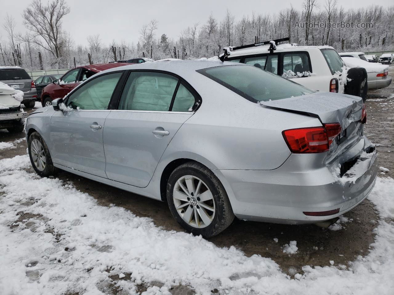 2015 Volkswagen Jetta Se Silver vin: 3VWD17AJXFM309556