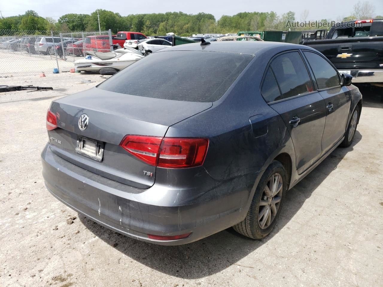 2015 Volkswagen Jetta Se Gray vin: 3VWD17AJXFM335154