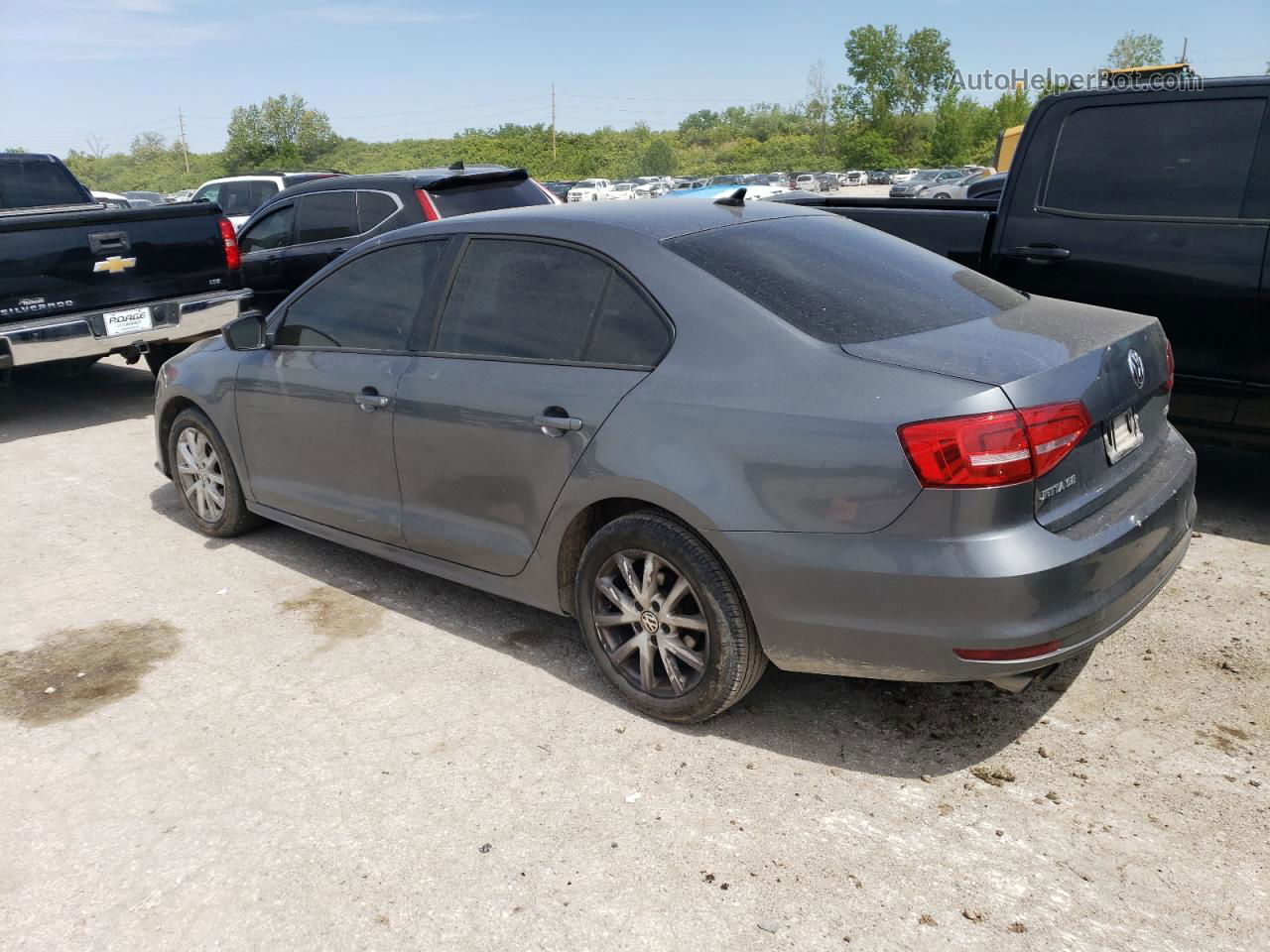 2015 Volkswagen Jetta Se Gray vin: 3VWD17AJXFM335154