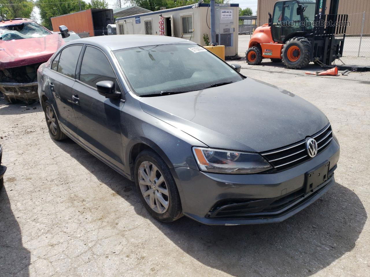 2015 Volkswagen Jetta Se Gray vin: 3VWD17AJXFM335154