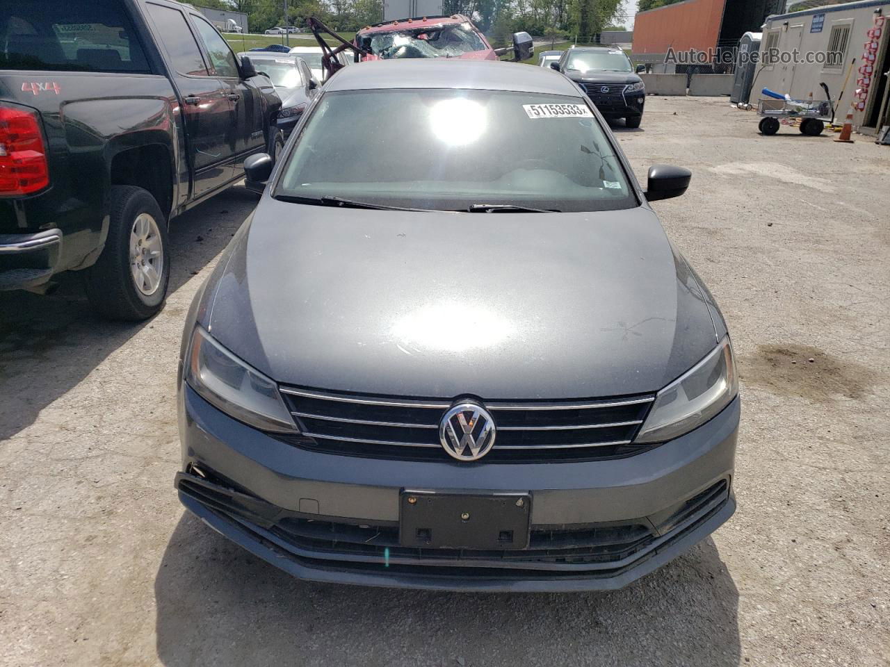 2015 Volkswagen Jetta Se Gray vin: 3VWD17AJXFM335154