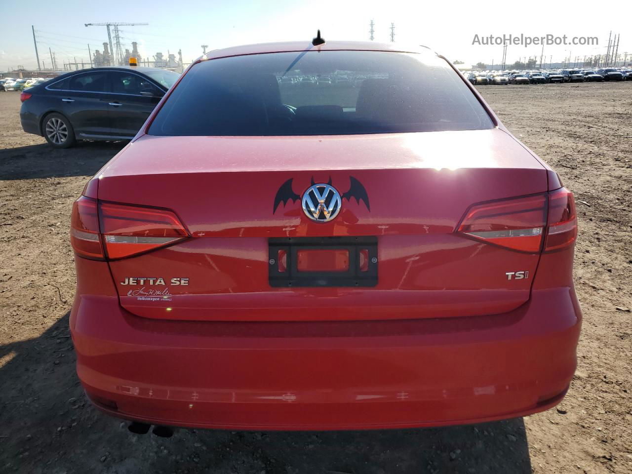 2015 Volkswagen Jetta Se Red vin: 3VWD17AJXFM355646