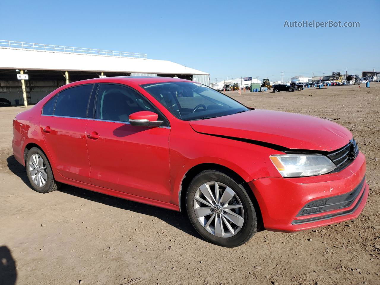 2015 Volkswagen Jetta Se Red vin: 3VWD17AJXFM355646