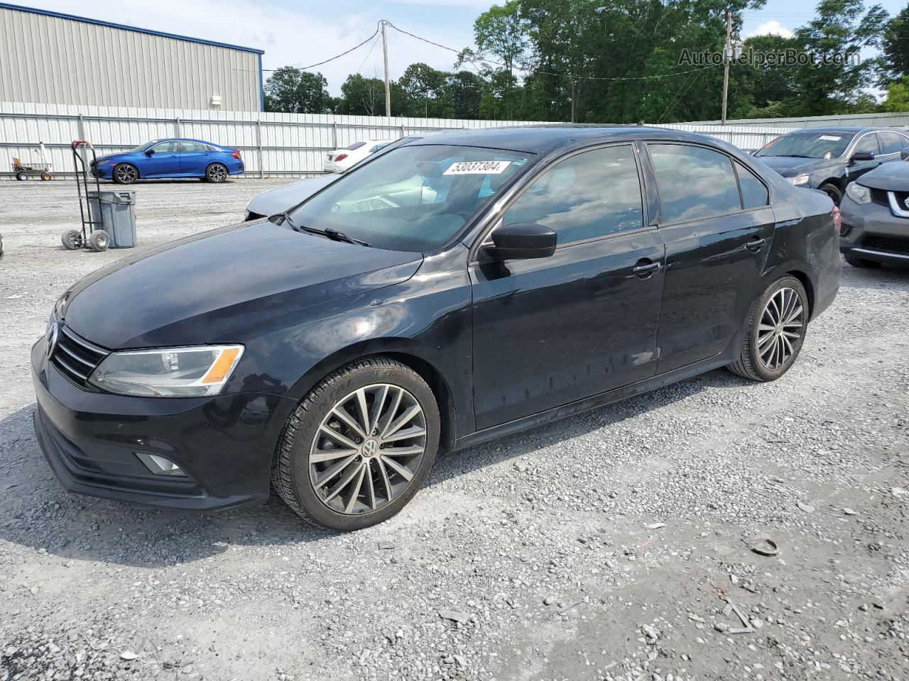 2016 Volkswagen Jetta Sport Black vin: 3VWD17AJXGM297197